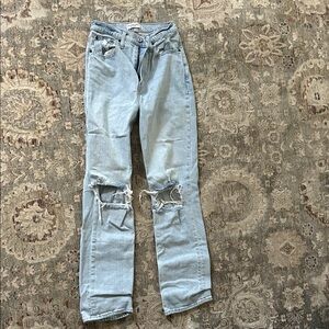 Abercrombie & Fitch Light Blue Boyfriend Jeans
